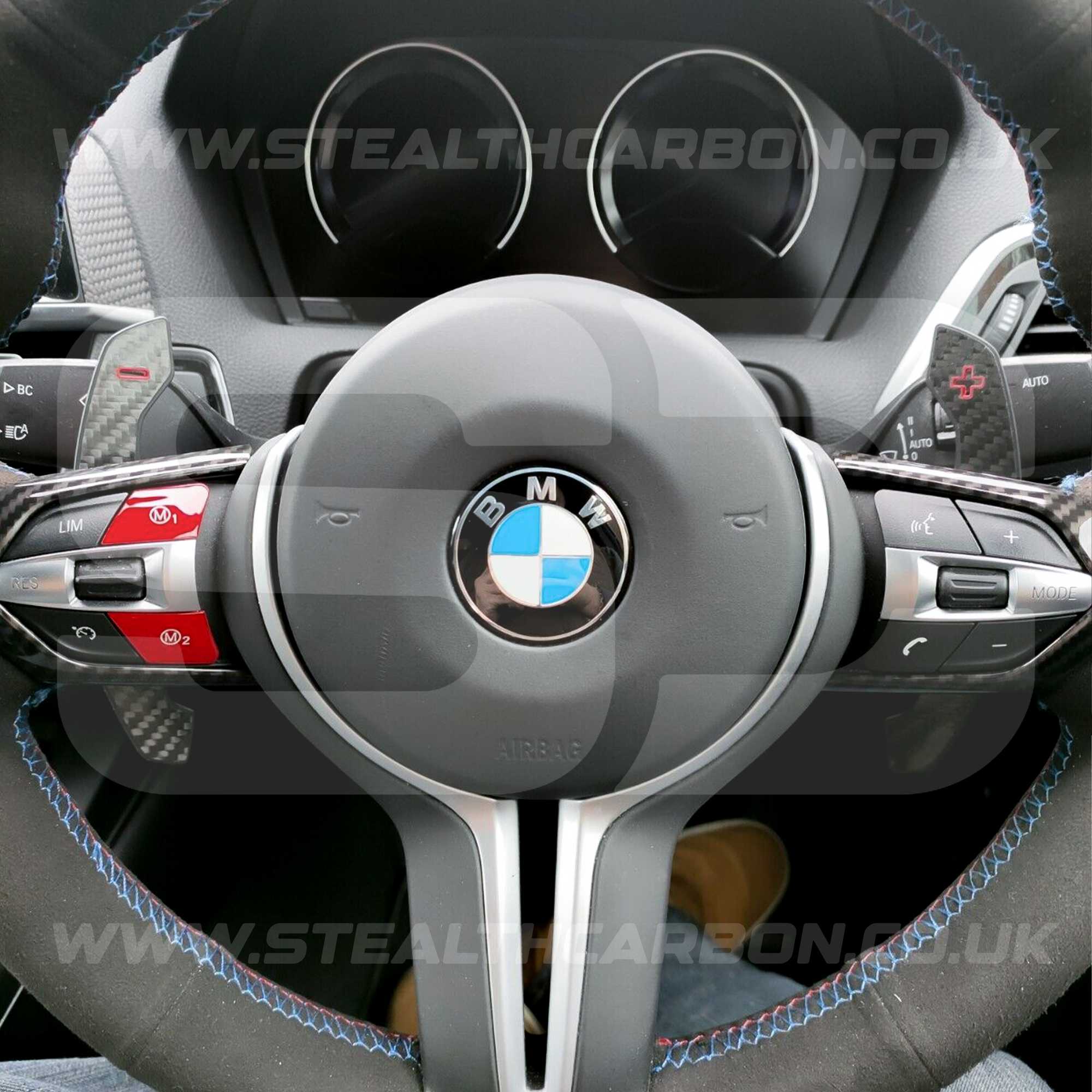 BMW Genuine Carbon Fibre & Red Gear Shifter Paddles F80 M3 F82 F83 M4 F87 M2 F30 G30 F20 G20