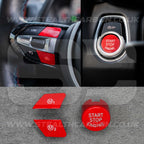 Red M1 M2 & Start Engine Buttons Set for BMW M2 M3 M4 M5 M6 X5M X6M F80 F82 F87