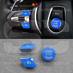 BMW Blue M1 M2 & Start Engine Button Set for M2 M3 M4 F80 F82 F83 F87 M5 M6 F10