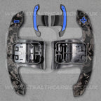 BMW Genuine Forged Carbon Fibre & Blue Gear Shifter Paddles F80 M3 F82 M4 M2 F30