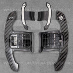 BMW Carbon Fibre / White Gear Shifter Paddles F80 M3 F82 F83 M4 F87 M2 F30 G80