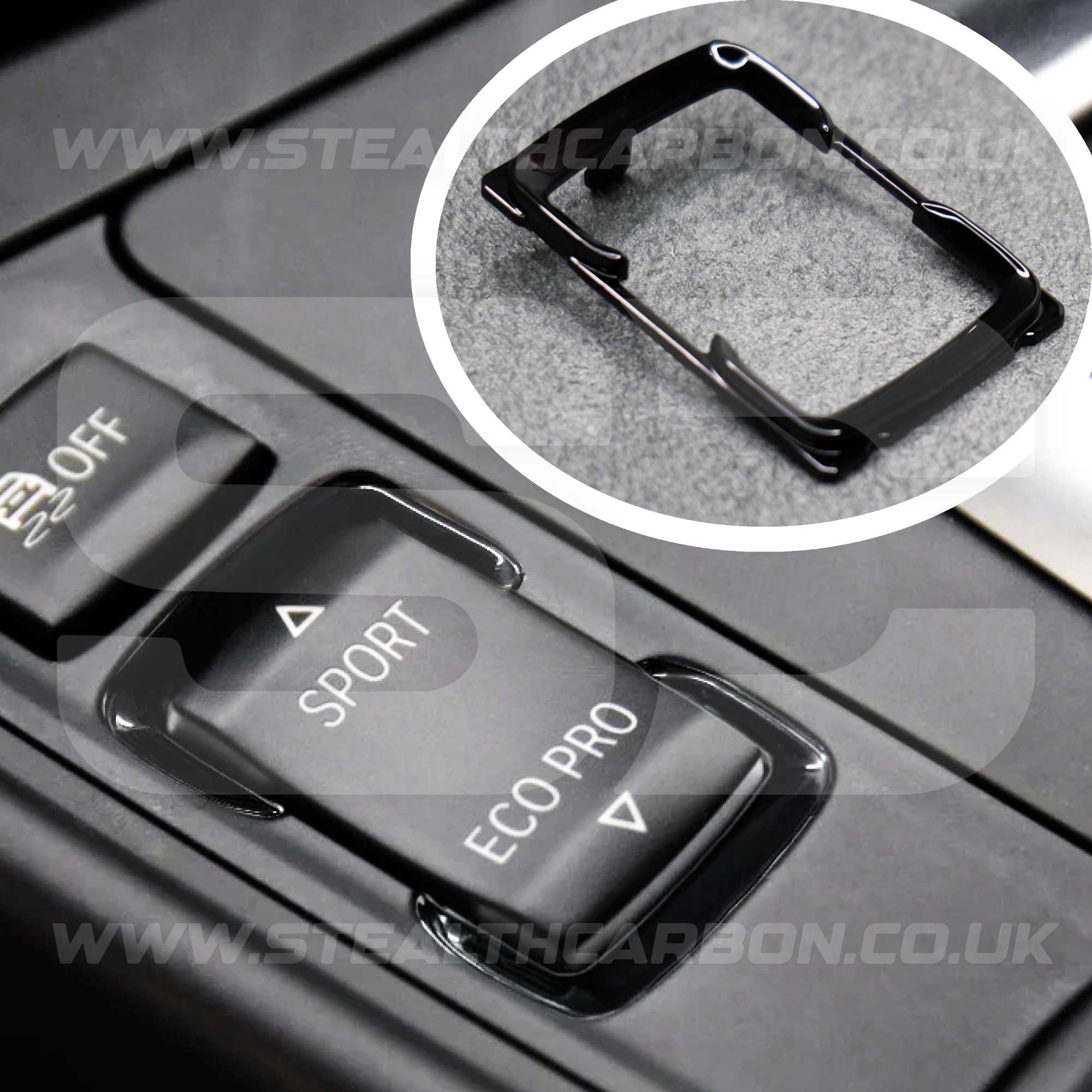 BMW Black Sport Eco Centre Button Trim F20 F21 F22 F30 F32 F33 F36 i3 i3S