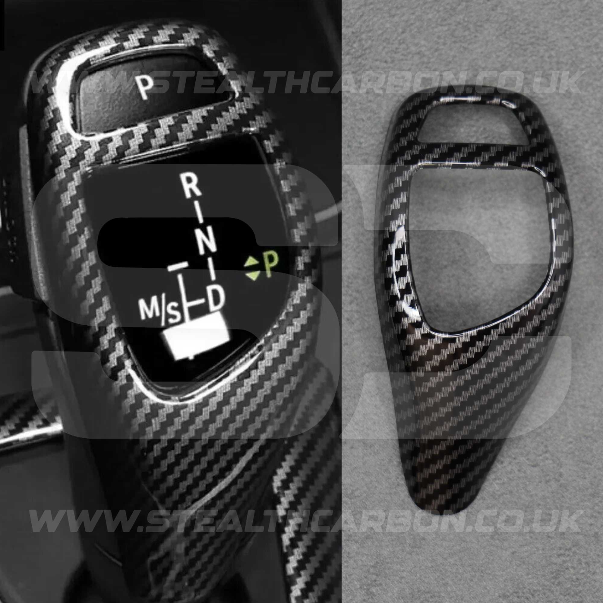 BMW Carbon Fibre Style Gear Shift Knob Cover Trim for F30 F20 F10 F15 F25 X5 X3