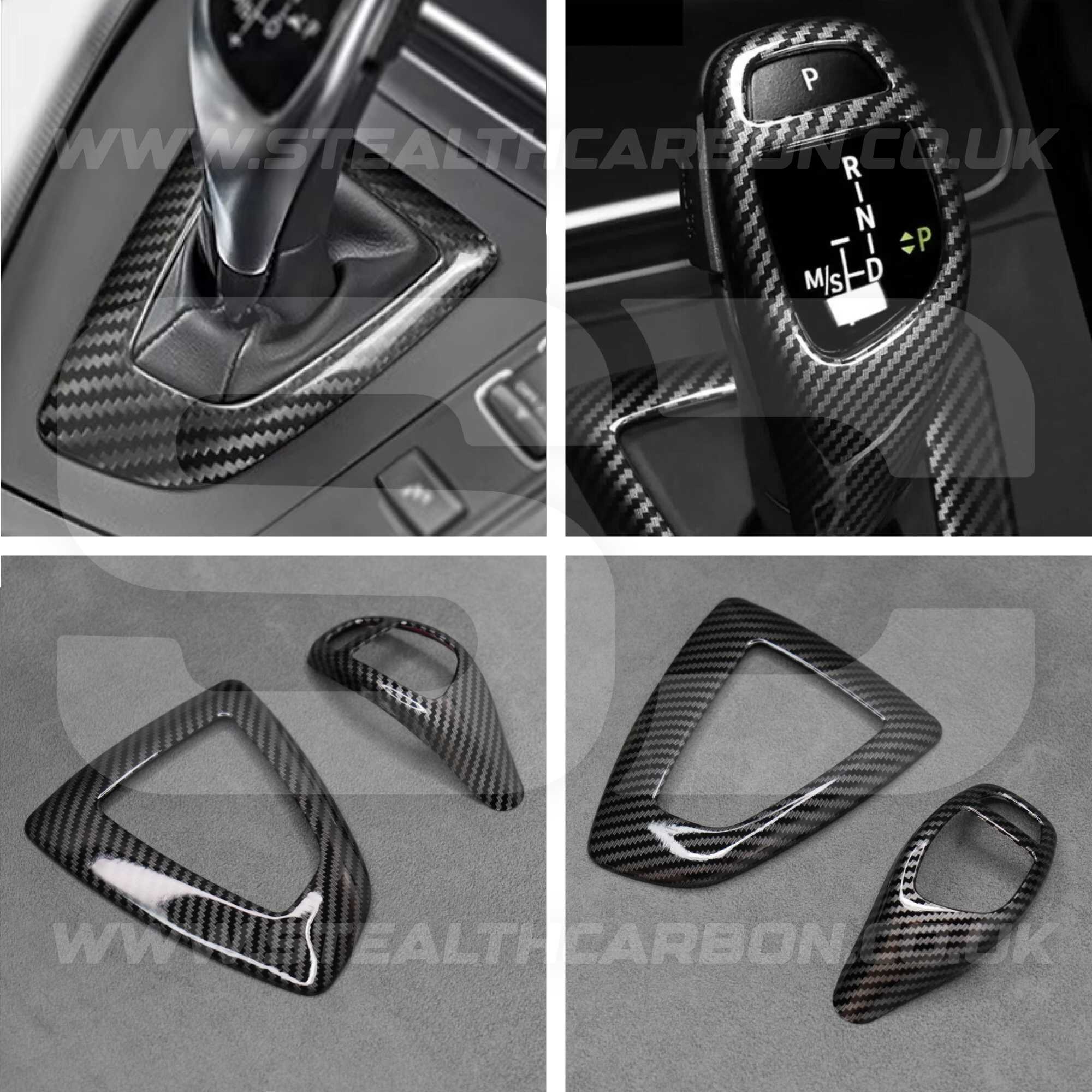 Carbon Fibre Style Gear Knob & Surround Trims  BMW F20 F30 F34 M135i M140i M235i