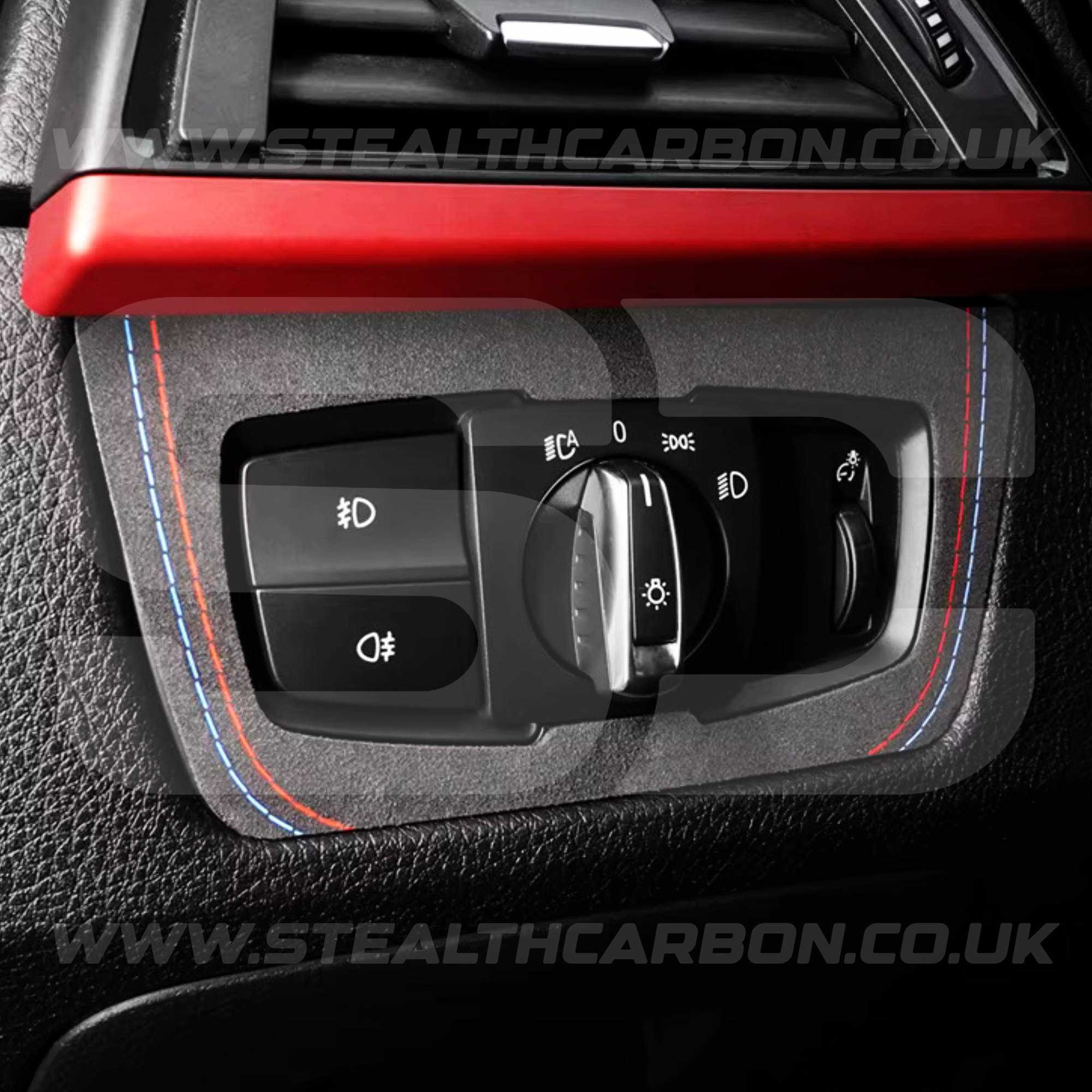 BMW Alcantara Suede Headlight Switch Trim for F30 F34 F80 M3 F82 M4 M5 F87 M2