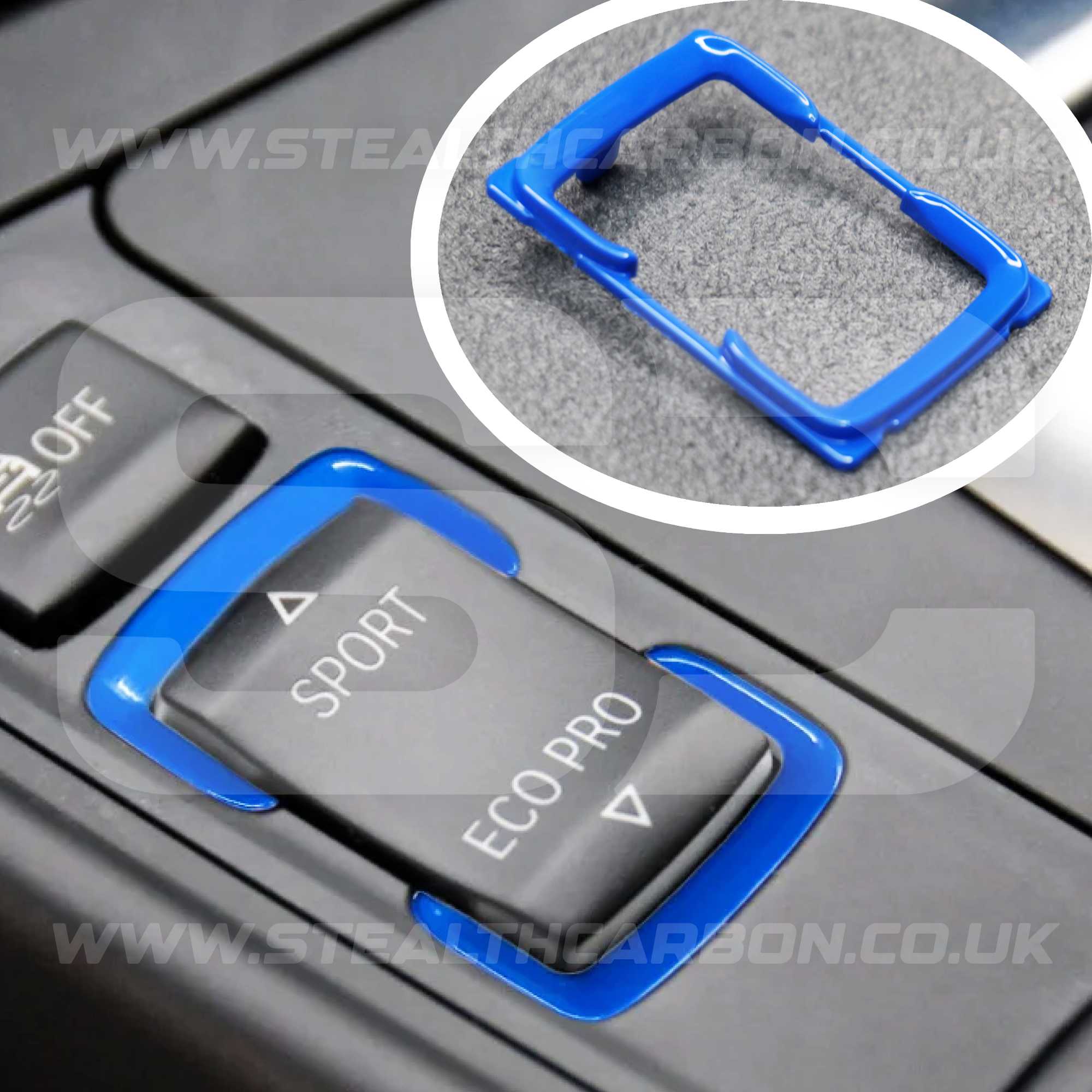 BMW Blue Sport Eco Centre Button Trim F20 F21 F22 F30 F32 F33 F36 i3 i3S