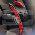 Mini Carbon Fibre & Red Steering Wheel Paddle Shifters JCW Cooper S F54 F56 F57 F60