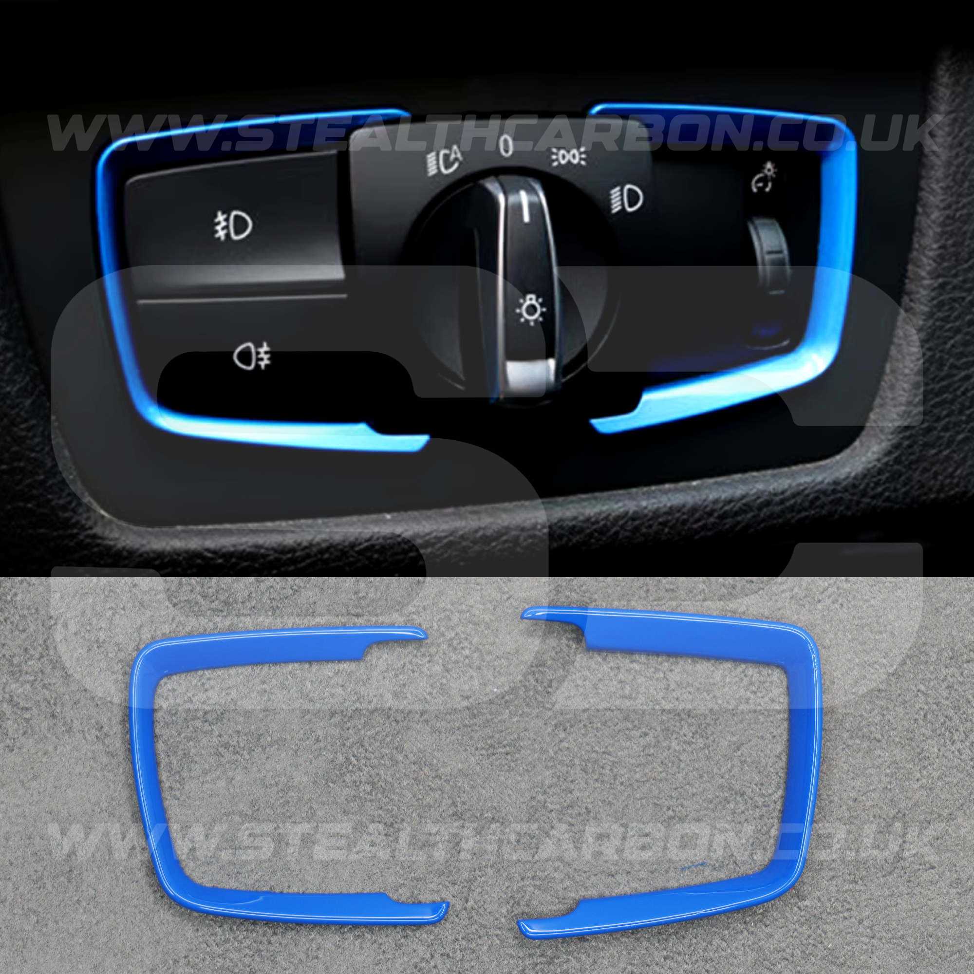 BMW Blue Headlight Switch Trims M3 F80 F82 M4 F87 F30 M2 i3 1 2 3 4 5 6 Series