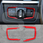 BMW Red Headlight Switch Trims M3 F80 F82 M4 F87 F30 M2 i3 1 2 3 4 5 6 7 Series