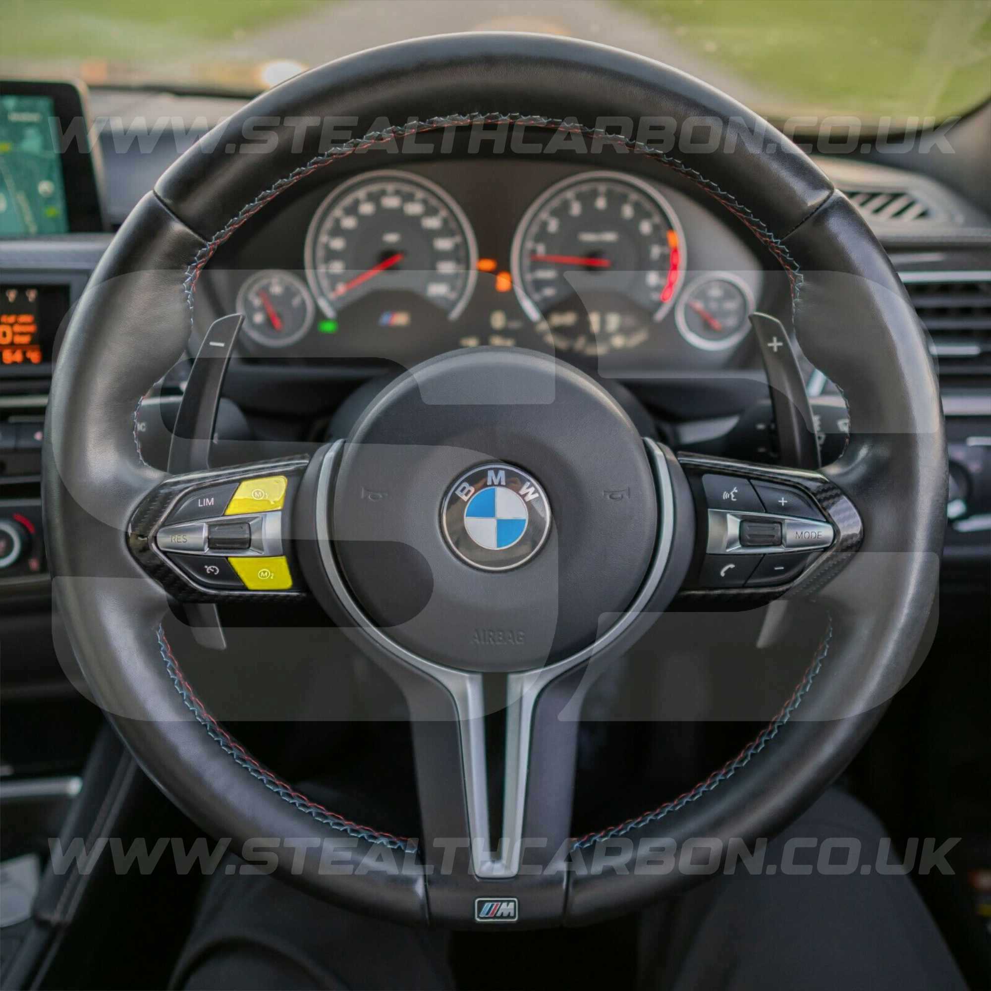 Yellow M1 & M2 Buttons Set BMW M2 M3 M4 M5 M6 X5M X6M F80 F82 F83 F85 F87