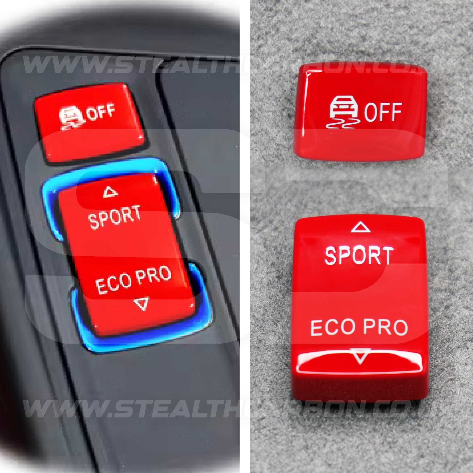 BMW Red Sport Eco Pro DSC Centre Console Buttons F20 F21 F22 F23 F30 F32 F33 F36