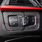 BMW Carbon Fibre Style Headlight Switch Trim F30 F34 F80 M3 F82 M4 M5 F87 M2