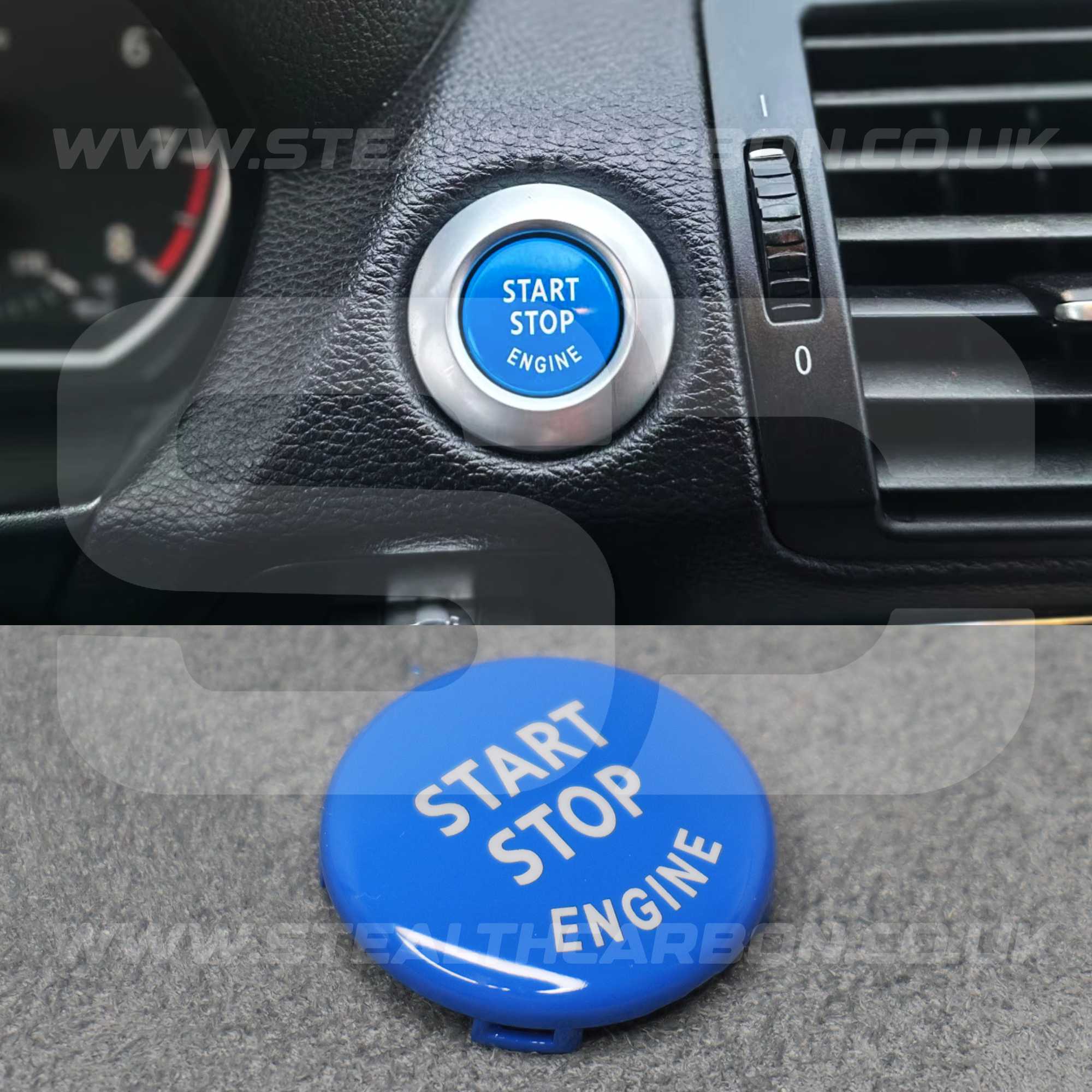 BMW Gloss Blue Start Stop Engine Button for E90 E92 E93 M3 4.0 V8