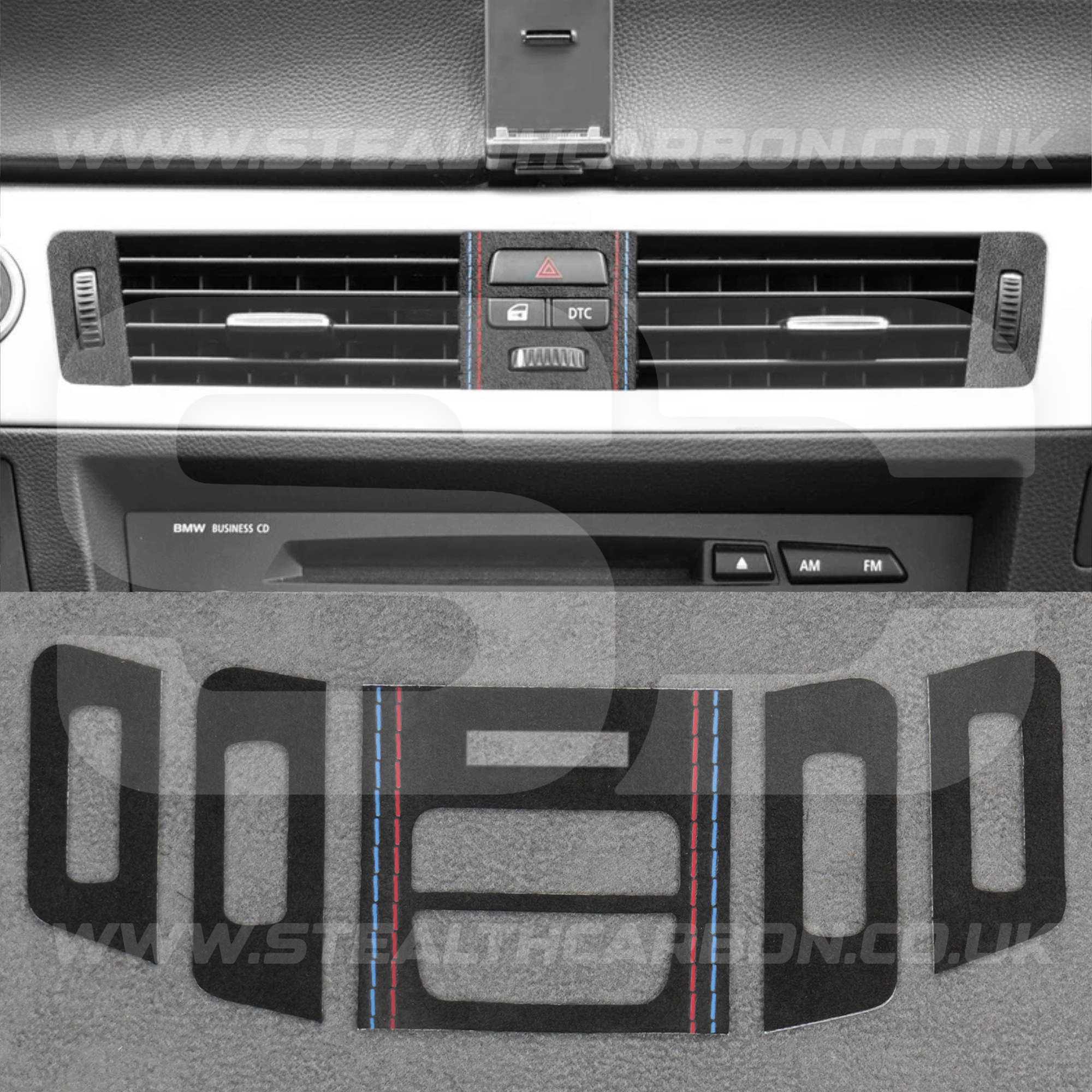 BMW Alcantara Suede Dash Air Vent Trim Covers for E90 E92 E93 M3 V8