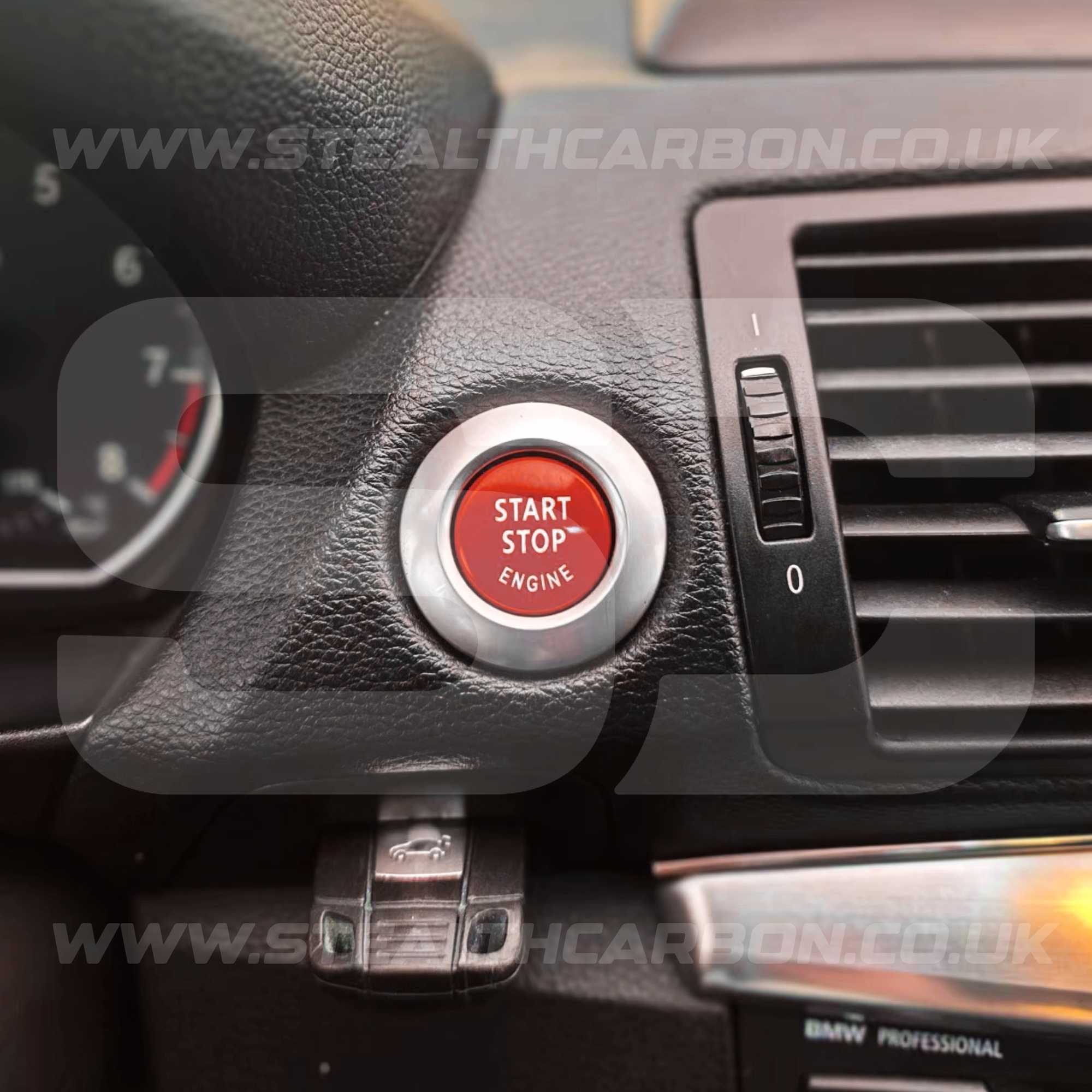 BMW Red M Mode & Start Button Set for Steering Wheel E90 E92 E93 M3 4.0 V8