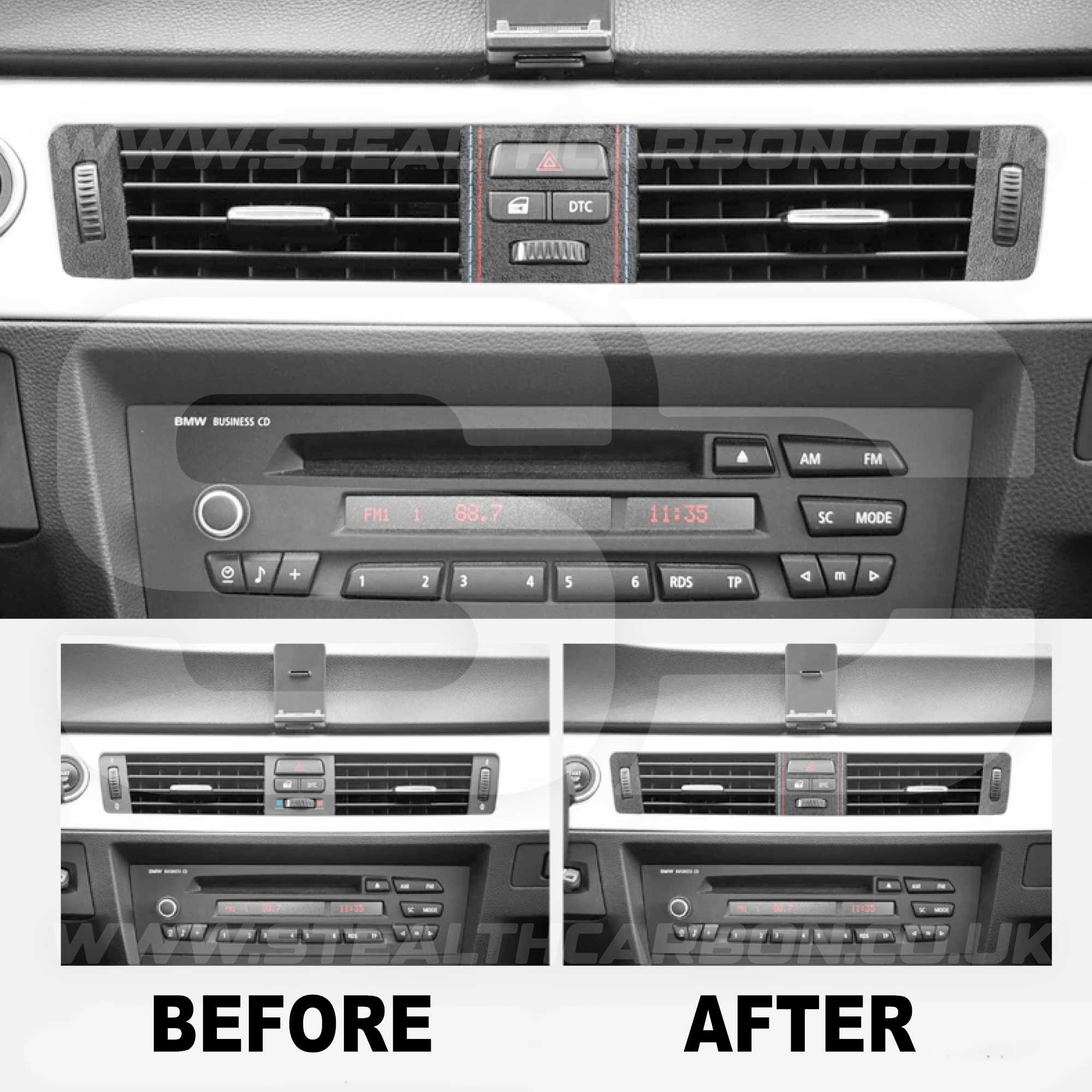 BMW Alcantara Suede Dash Air Vent Trim Covers for E90 E92 E93 M3 V8