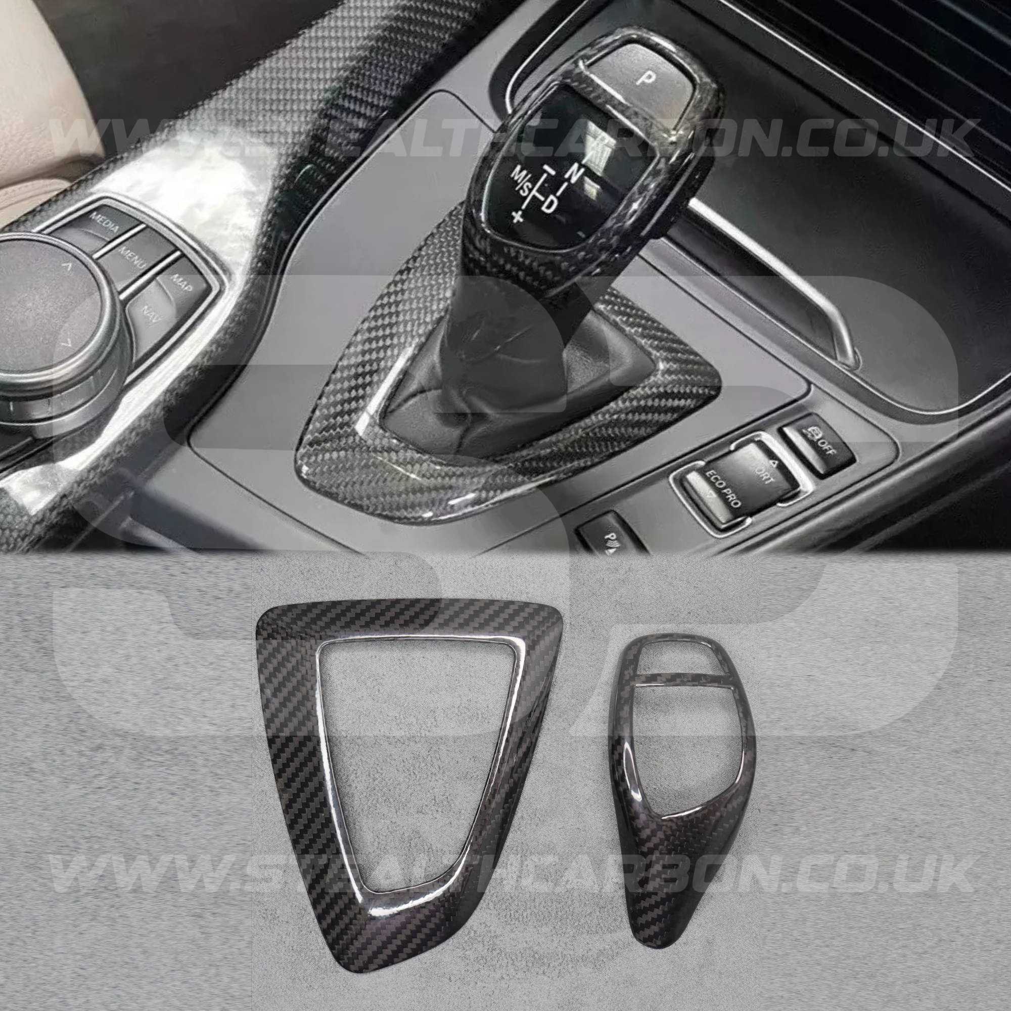 Genuine Carbon Fibre Gear Knob & Surround Trims BMW F20 M135i M140i M235i M240i