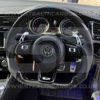 Volkswagen Carbon Fibre Steering Wheel VW Golf MK7 MK7.5 R R-Line GTI GTE GTD +