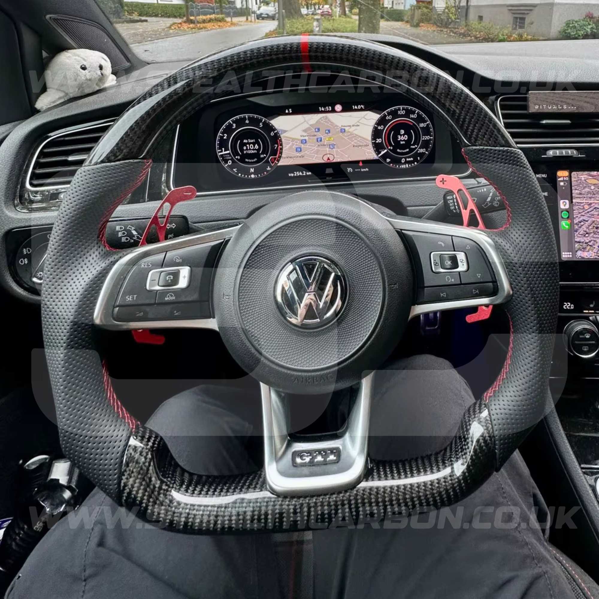 Volkswagen Carbon Fibre Steering Wheel VW Golf MK7 MK7.5 R R-Line GTI GTD GTE +