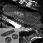 Ford Mustang GT Genuine Alcantara Cup Holder Storage Covers S550 Mach 1 V8 GT350