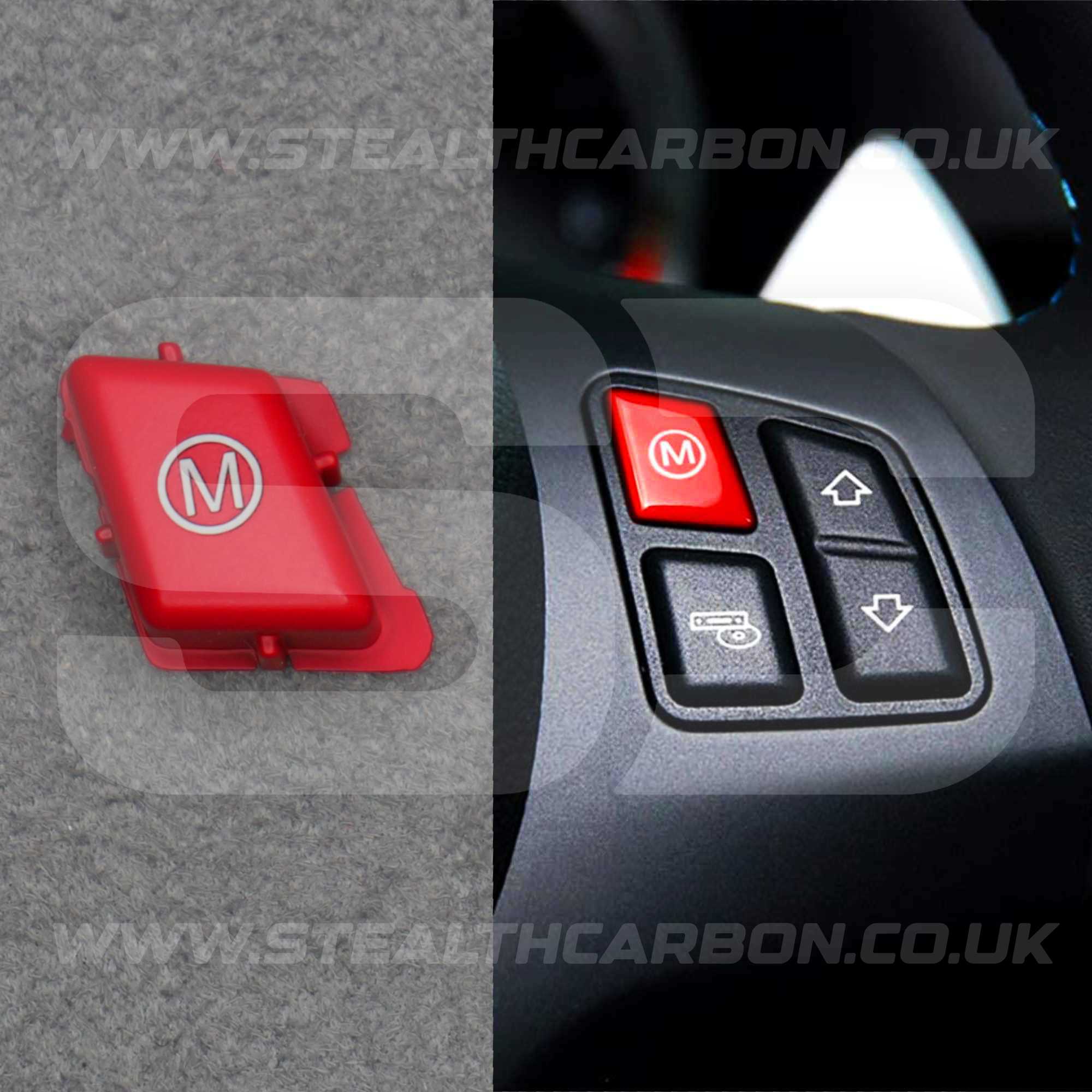 BMW Matte Red M Steering Wheel Mode Button for E90 E92 E93 M3 4.0 V8