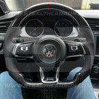 Volkswagen Carbon Fibre Steering Wheel VW Golf MK7 MK7.5 R R-Line GTI GTD GTE +