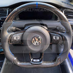 Volkswagen Carbon Fibre Steering Wheel VW Golf MK7 MK7.5 R R-Line GTI GTE GTD +
