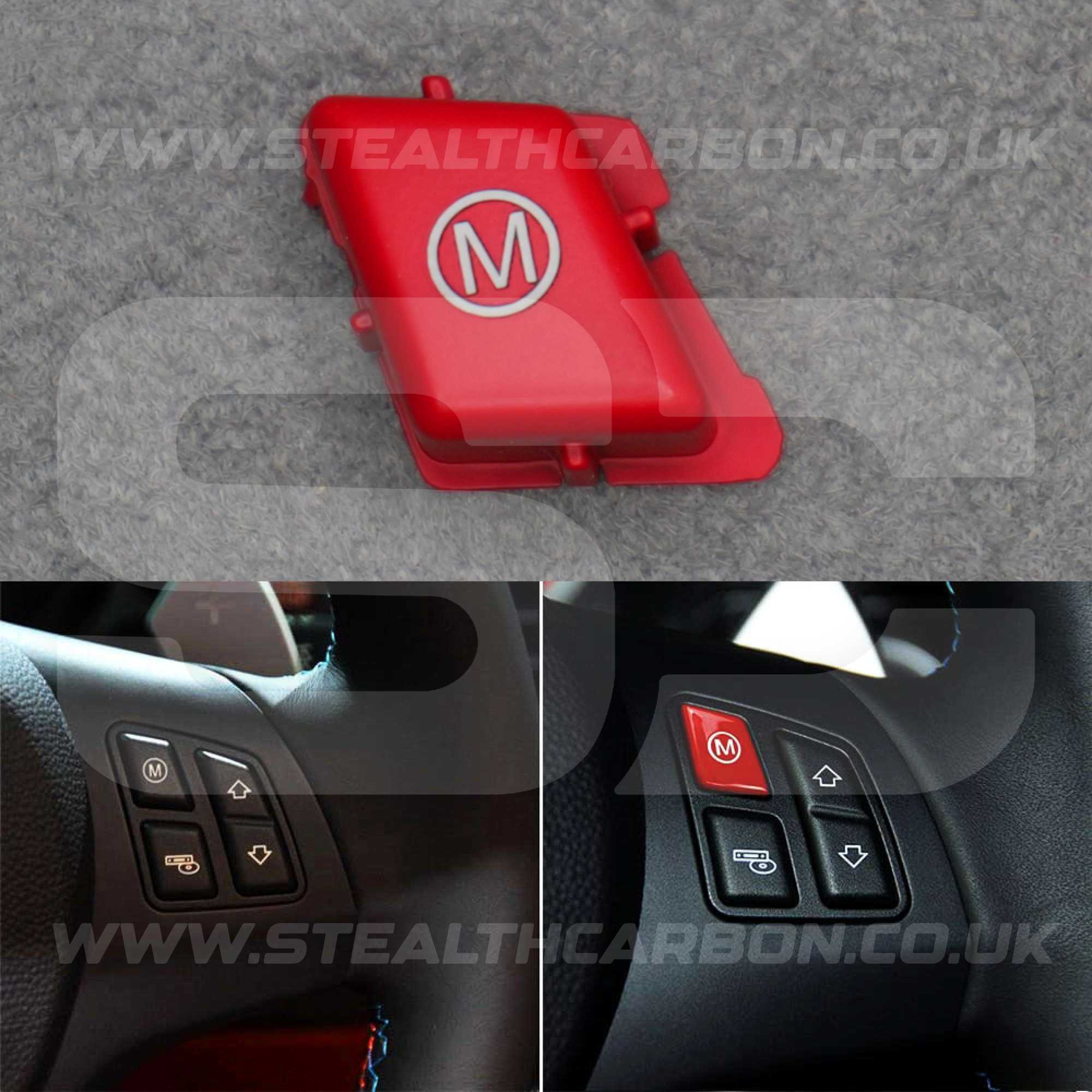 BMW Matte Red M Mode & Start Stop Button Set for E90 E92 E93 M3 4.0 V8