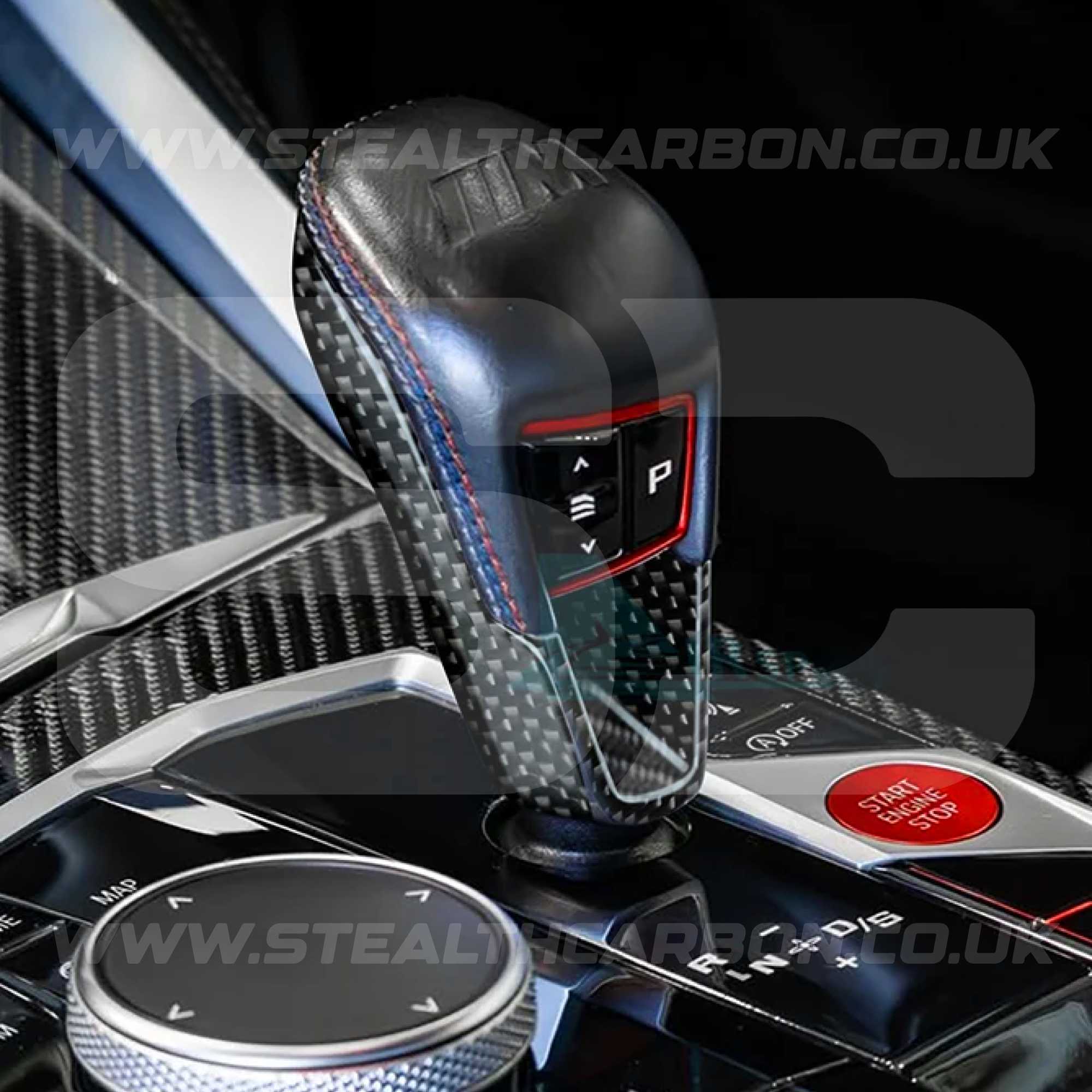 Genuine Carbon Fibre Gear Knob Cover Trim for BMW G80 M3 G82 M4 G87 M2
