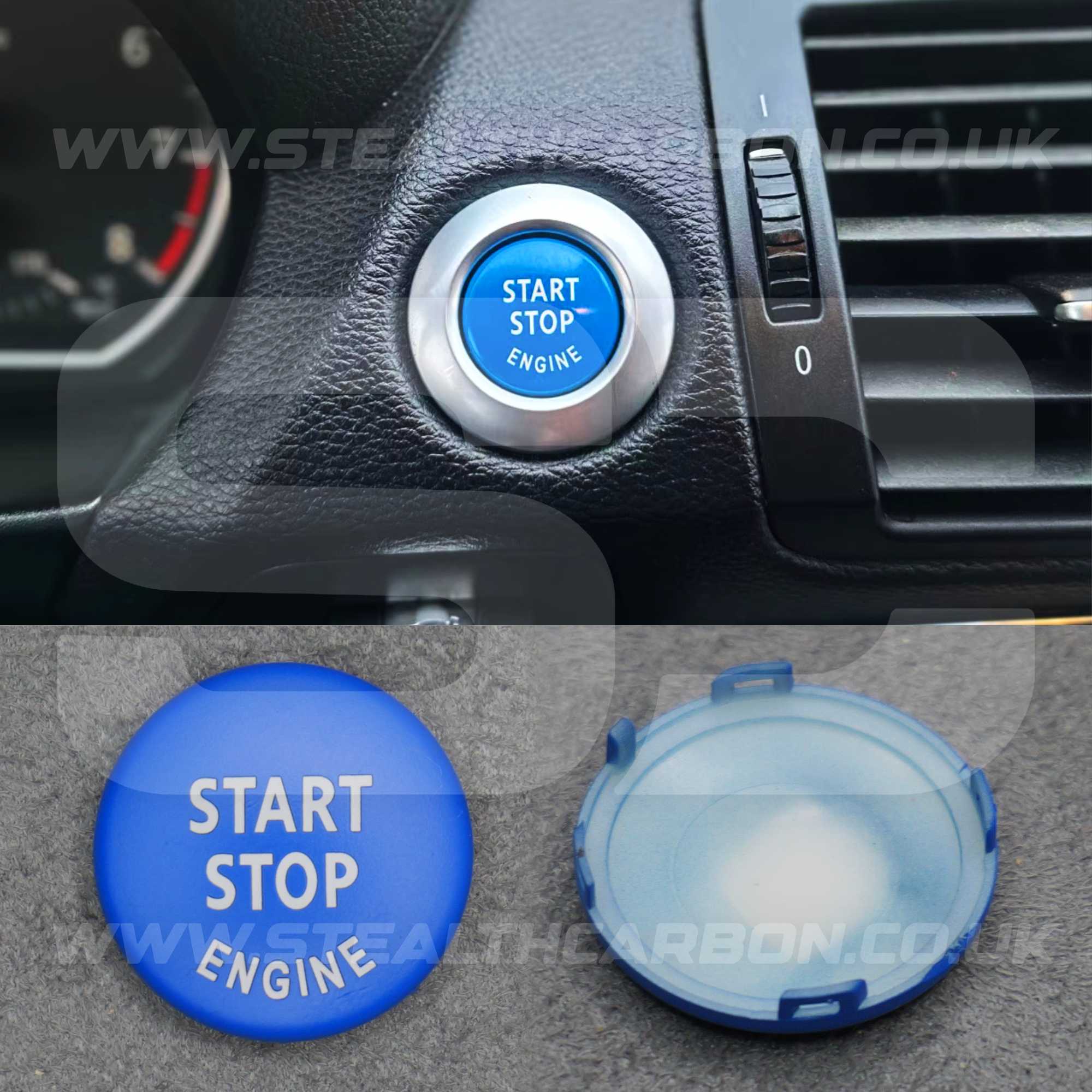 BMW Matte Blue Start Stop Engine Button for E90 E92 E93 M3 4.0 V8
