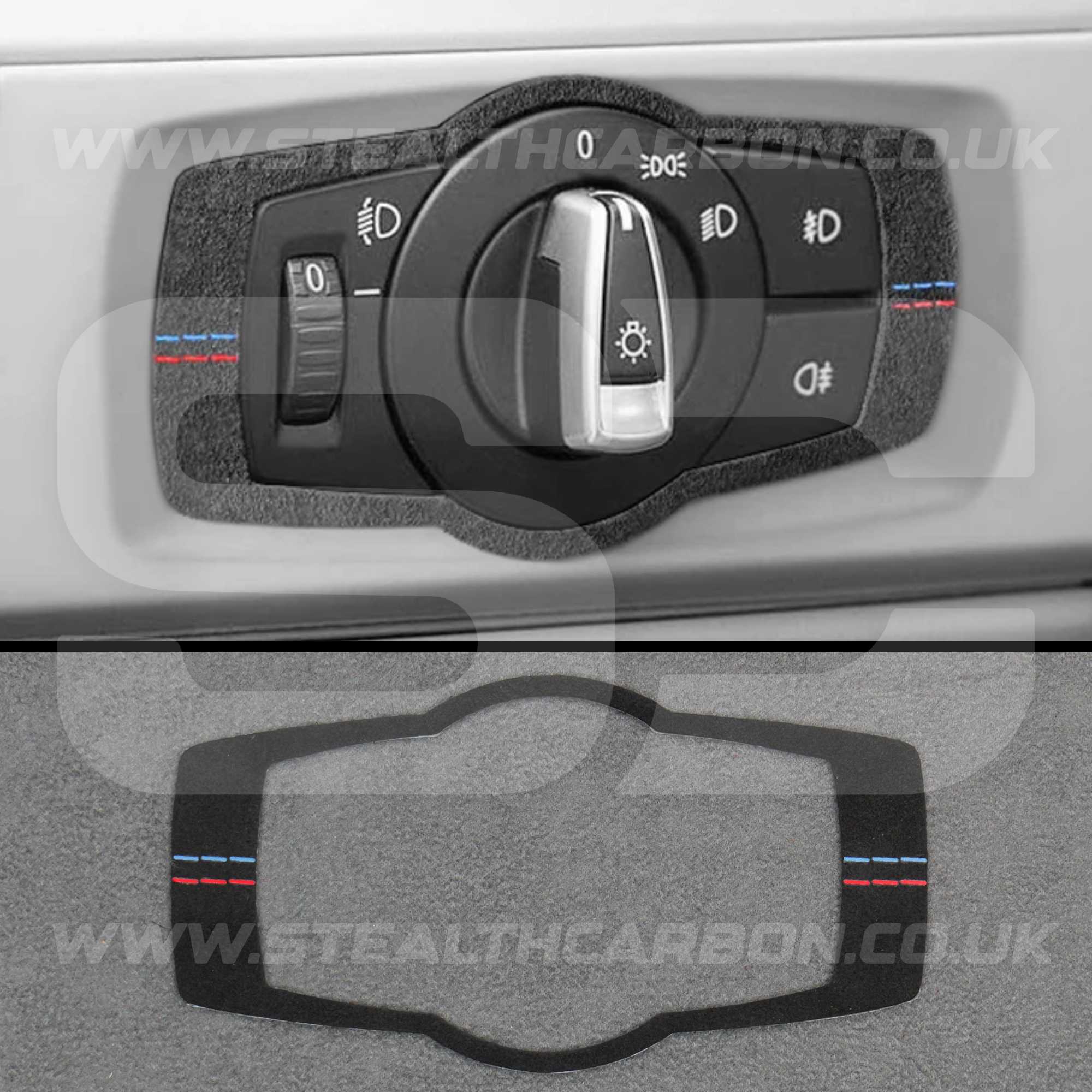 BMW Alcantara Stitched Headlight Switch Trim M3 3 Series E90 E91 E92 E93 4.0 V8