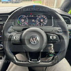 Volkswagen Carbon Fibre Steering Wheel VW Golf MK7 MK7.5 R R-Line GTI GTE GTD +