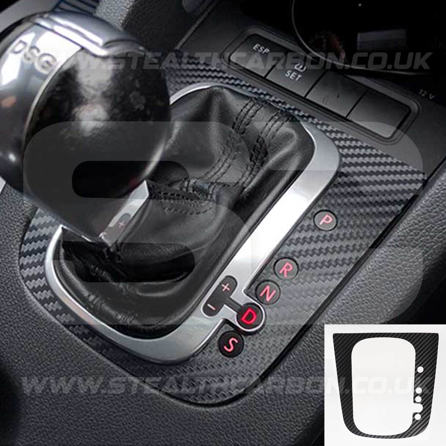 Volkswagen Carbon Fibre DSG Gear Knob Sticker Golf R32 GTI GTD Scirocco MK5 MK6