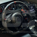 Volkswagen Carbon Fibre Steering Wheel VW Golf MK7 MK7.5 R R-Line GTI GTD GTE +