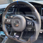 Volkswagen Carbon Fibre Steering Wheel VW Golf MK7 MK7.5 R R-Line GTI GTE GTD +