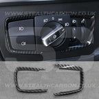 BMW Carbon Fibre Style Headlight Switch Trims M3 M4 F87 M2 i3 1 2 3 3 4 5 Series