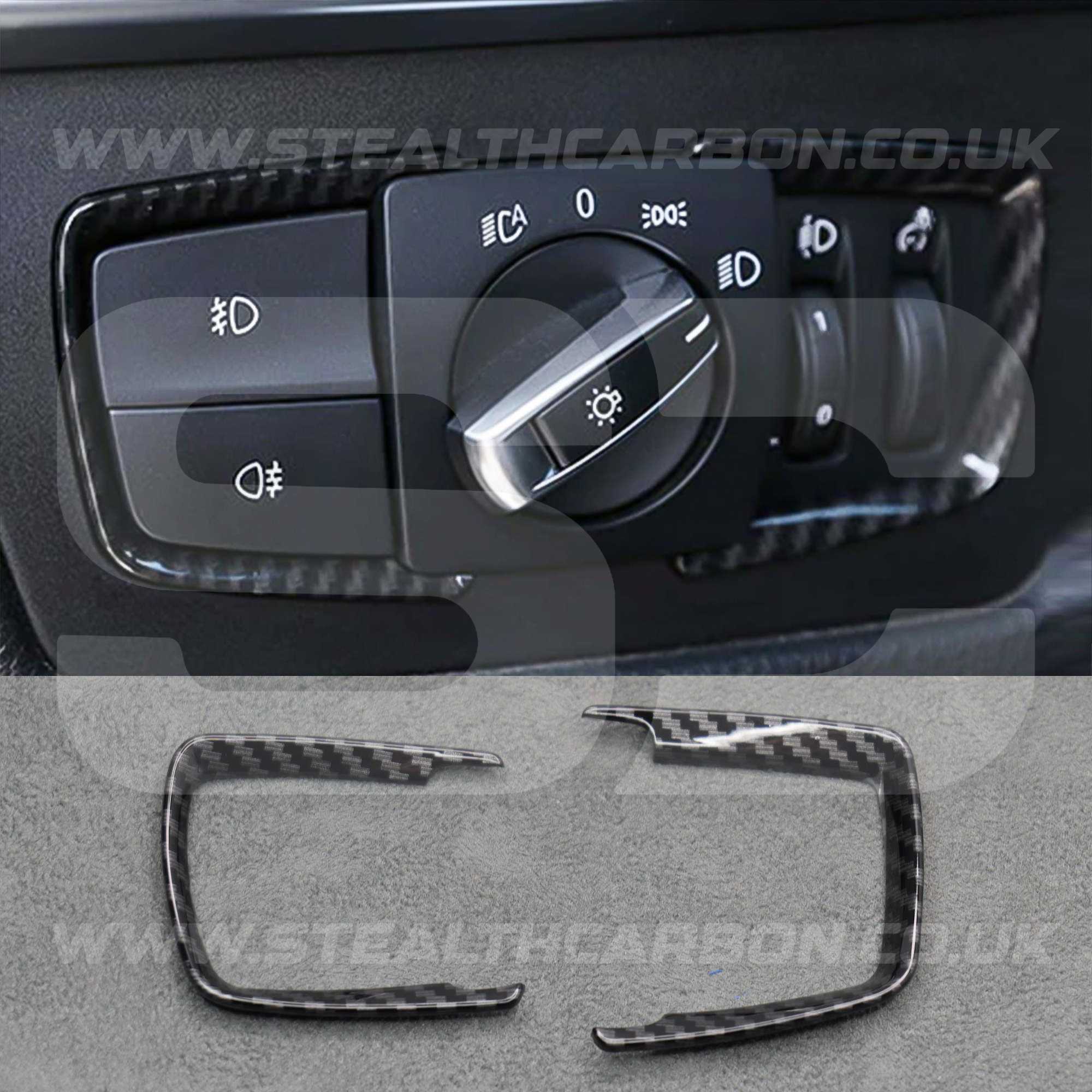 BMW Carbon Fibre Style Headlight Switch Trims M3 M4 F87 M2 i3 1 2 3 3 4 5 Series