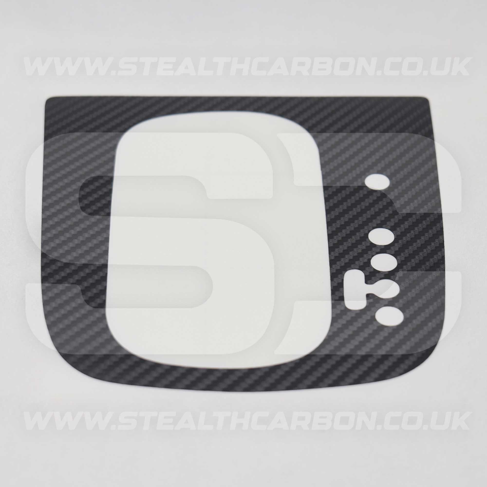 Volkswagen Carbon Fibre DSG Gear Knob Sticker MK1 Tiguan Touareg MK5 Golf