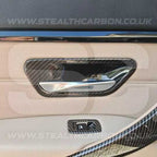 Carbon Fibre Style Interior Door Handle Trims BMW F80 M3 F82 M4 F83 F30 F32 3 4