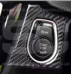 BMW Carbon Fibre Style Start Stop Button Surround for 2 3 Series F20 F30 F34 F32 F80 M3