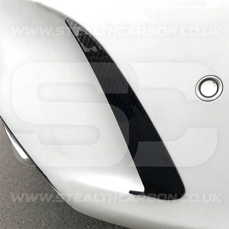 Mercedes C43 C63 Saloon Carbon Fibre Style Rear Bumper Side Vent Trims W205 AMG