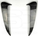 Mercedes C43 C63 Saloon Carbon Fibre Style Rear Bumper Side Vent Trims W205 AMG