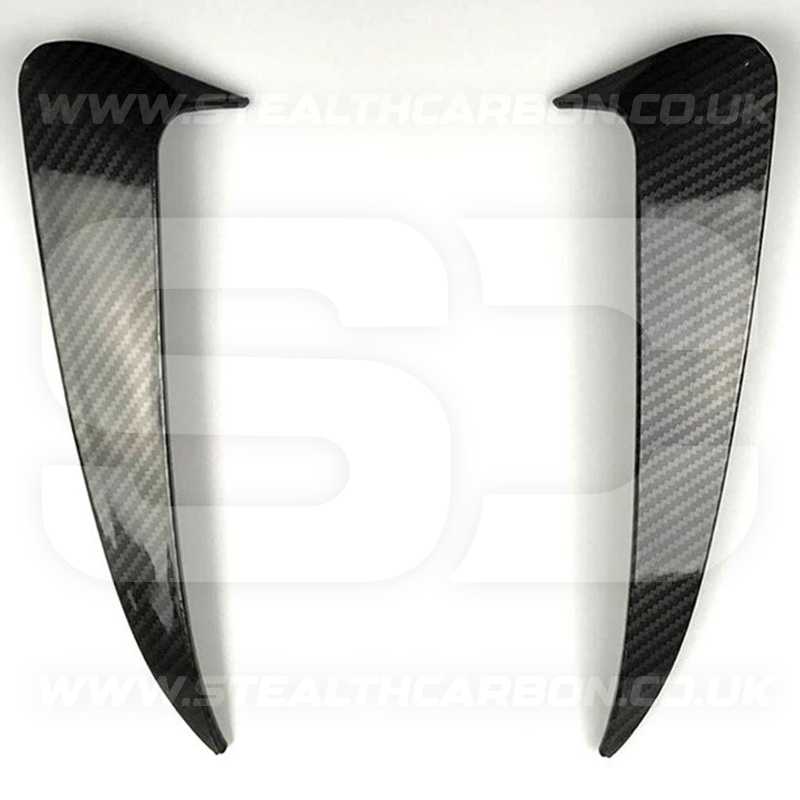 Mercedes C43 C63 Saloon Carbon Fibre Style Rear Bumper Side Vent Trims W205 AMG