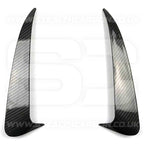 Mercedes C43 C63 Saloon Carbon Fibre Style Rear Bumper Side Vent Trims W205 AMG