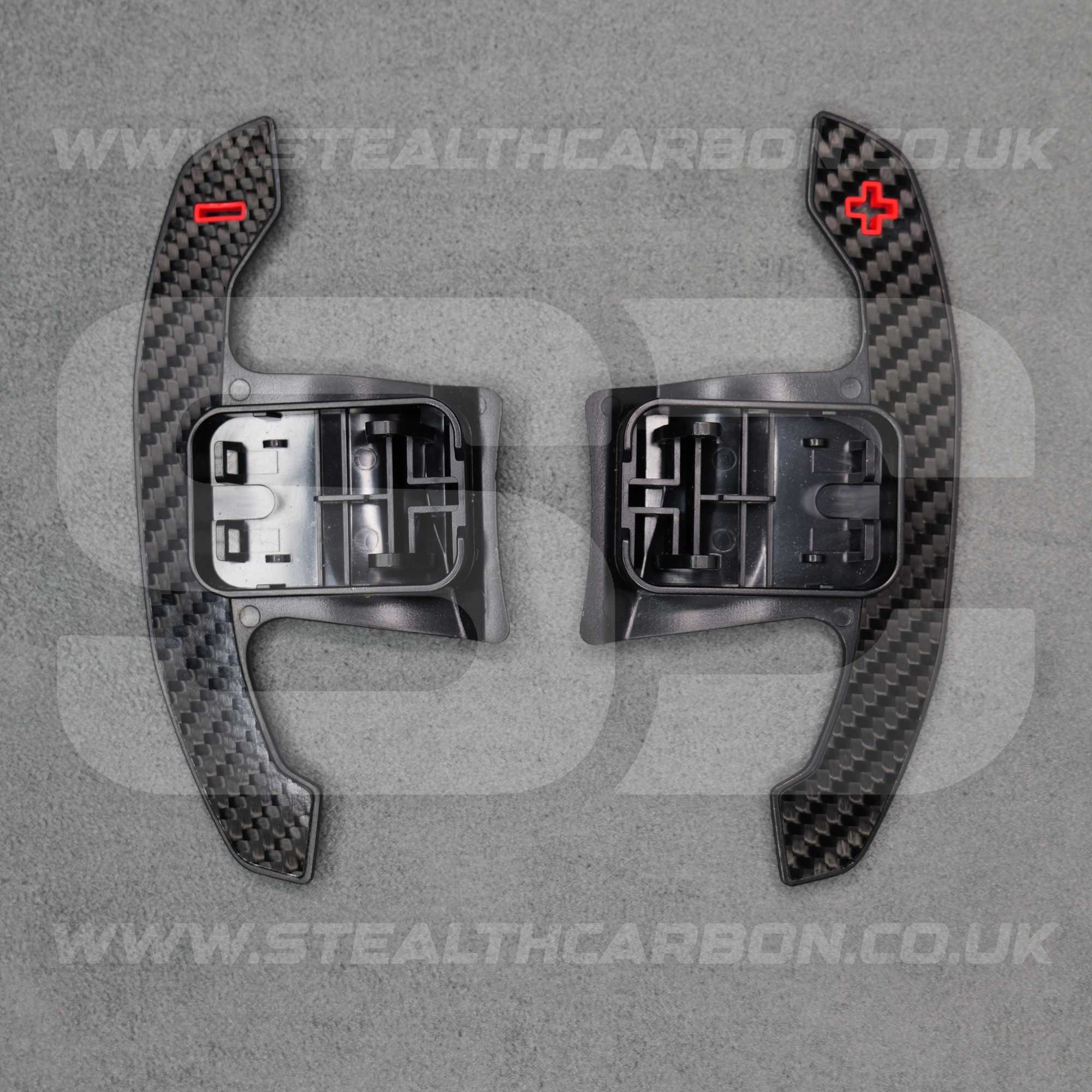 Toyota GR Supra Carbon Fibre & Red Gear Shifter Paddles J29/DB A90/A9