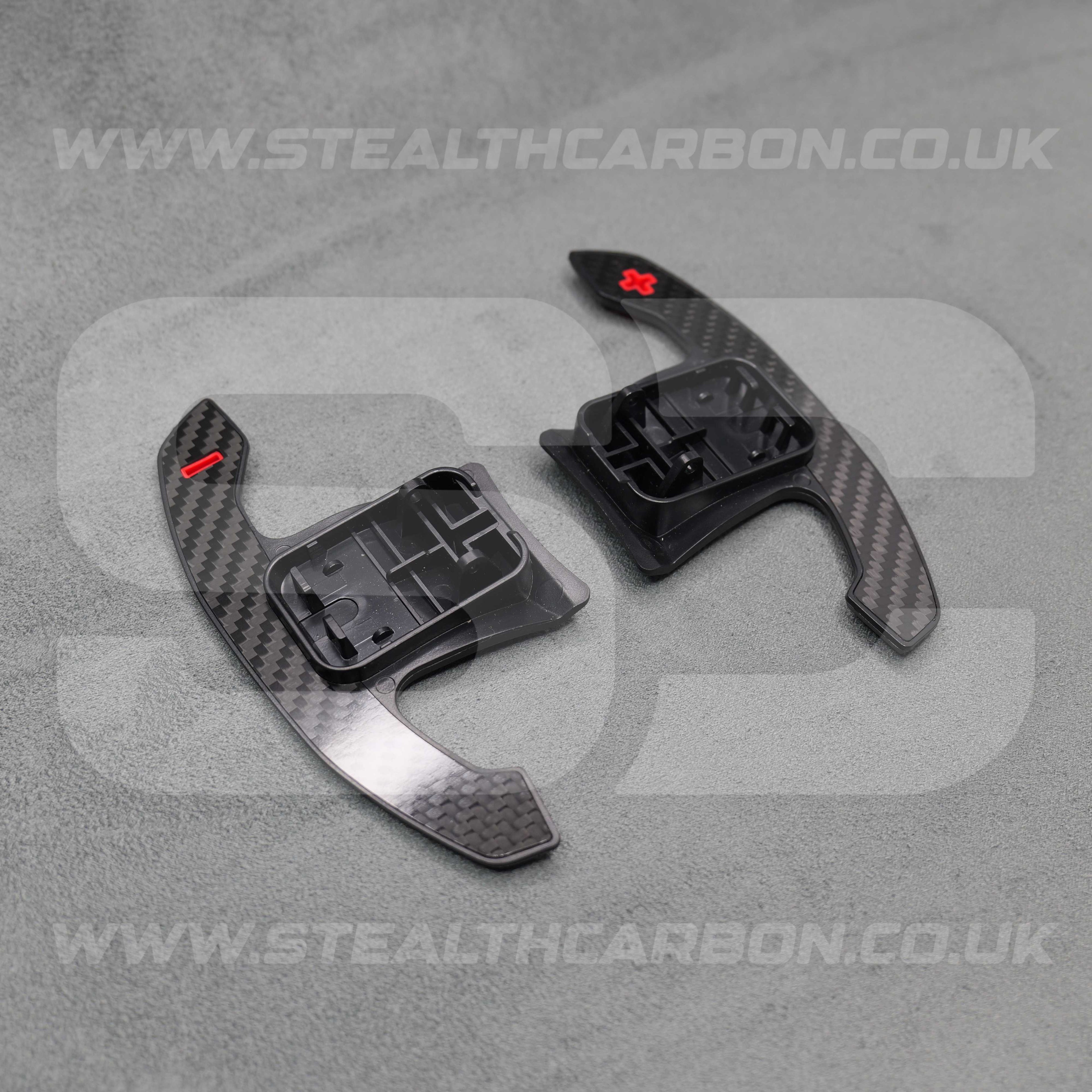 Toyota GR Supra Carbon Fibre & Red Gear Shifter Paddles J29/DB A90/A9