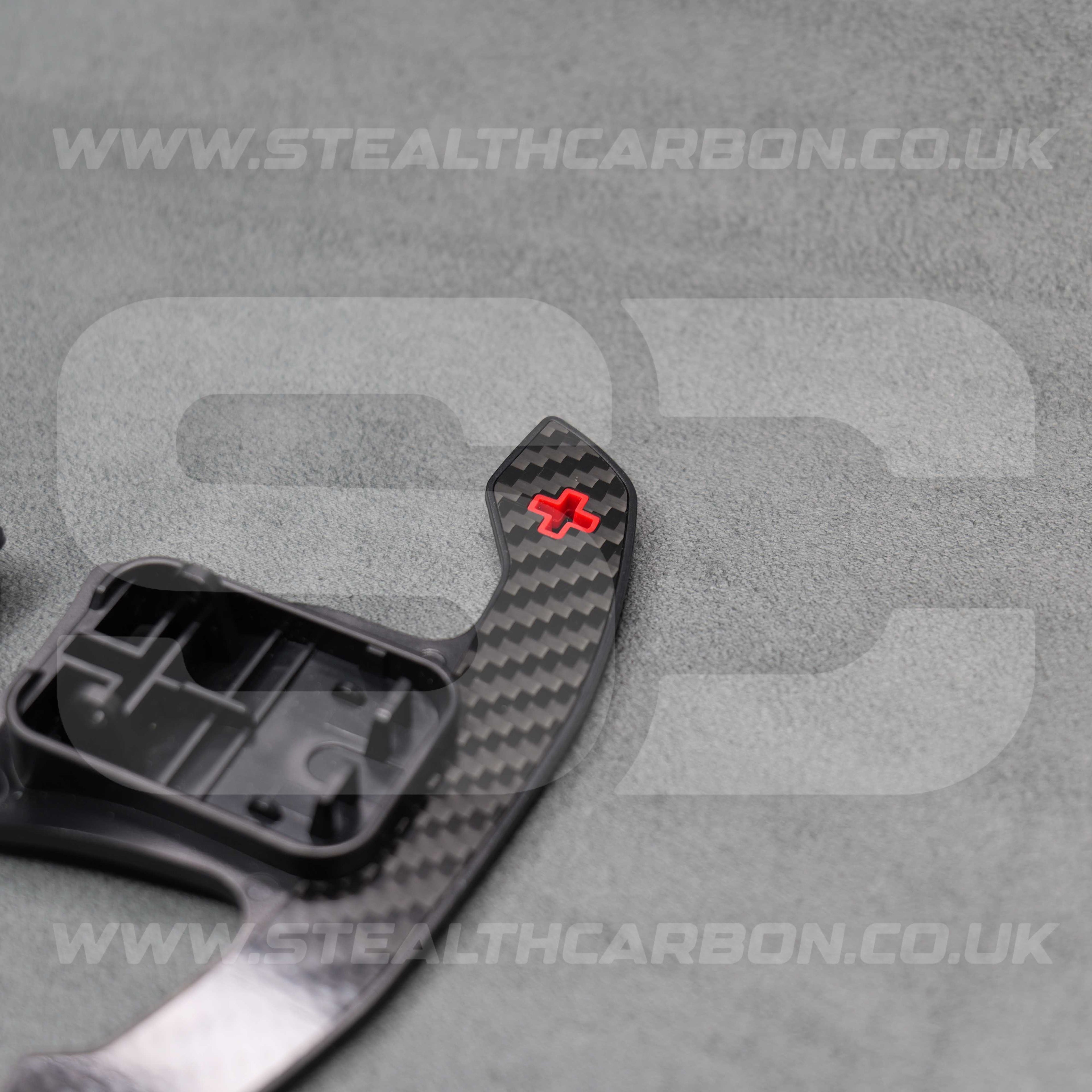 Mini Carbon Fibre & Red Steering Wheel Paddle Shifters JCW Cooper S F54 F56 F57 F60