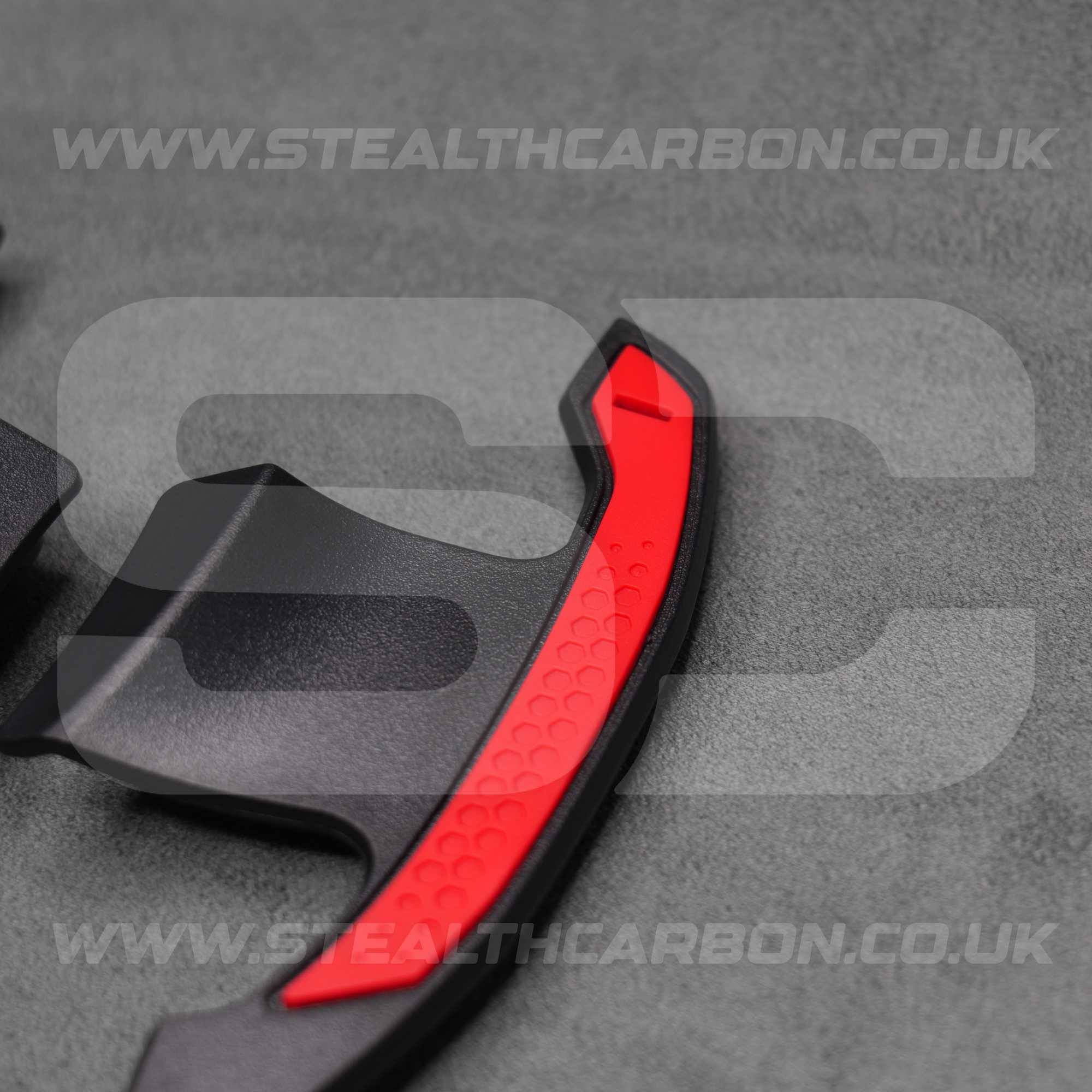 Toyota GR Supra Carbon Fibre & Red Gear Shifter Paddles J29/DB A90/A9