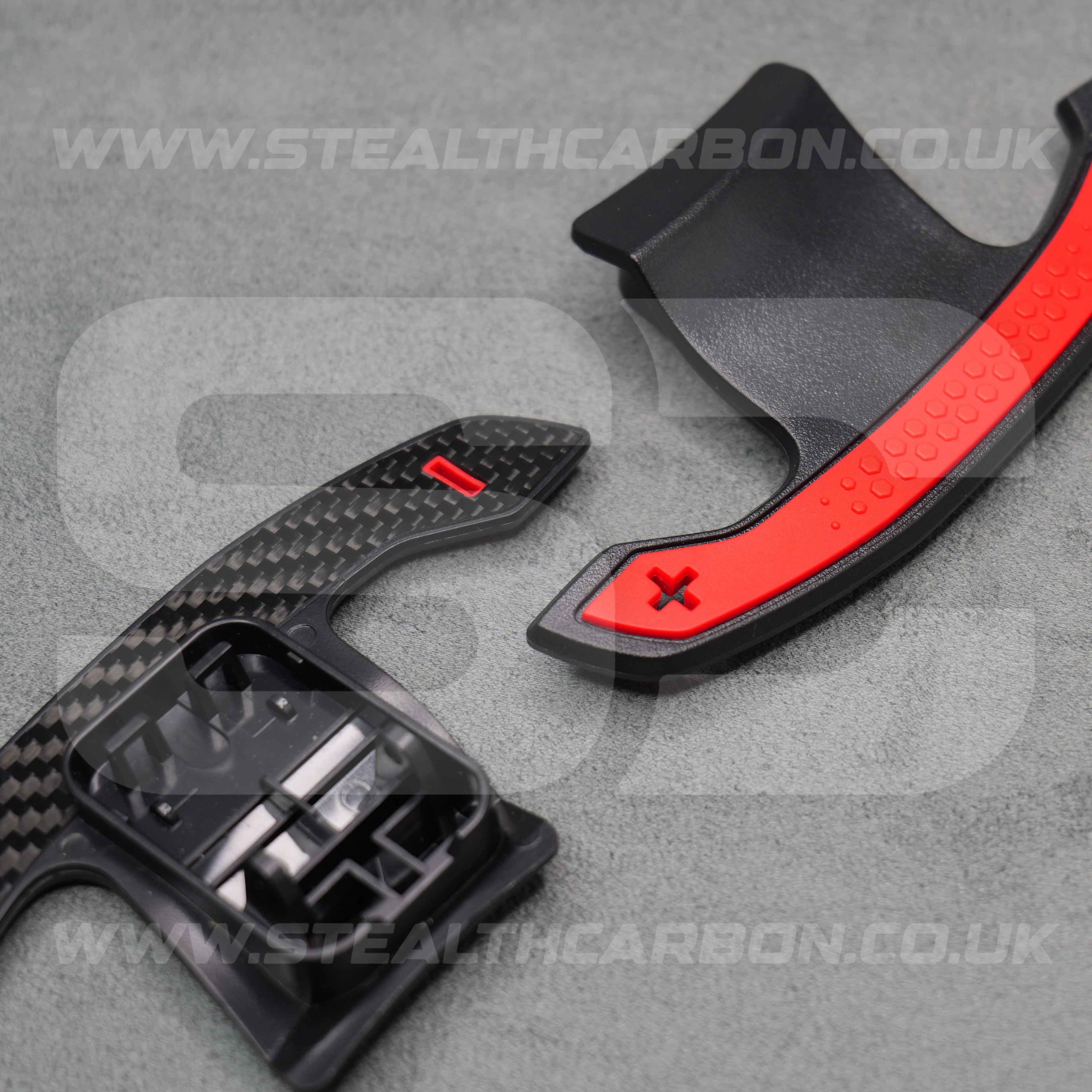 Mini Carbon Fibre & Red Steering Wheel Paddle Shifters JCW Cooper S F54 F56 F57 F60