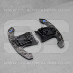 BMW Genuine Forged Carbon Fibre & Blue Gear Shifter Paddles F80 M3 F82 M4 M2 F30